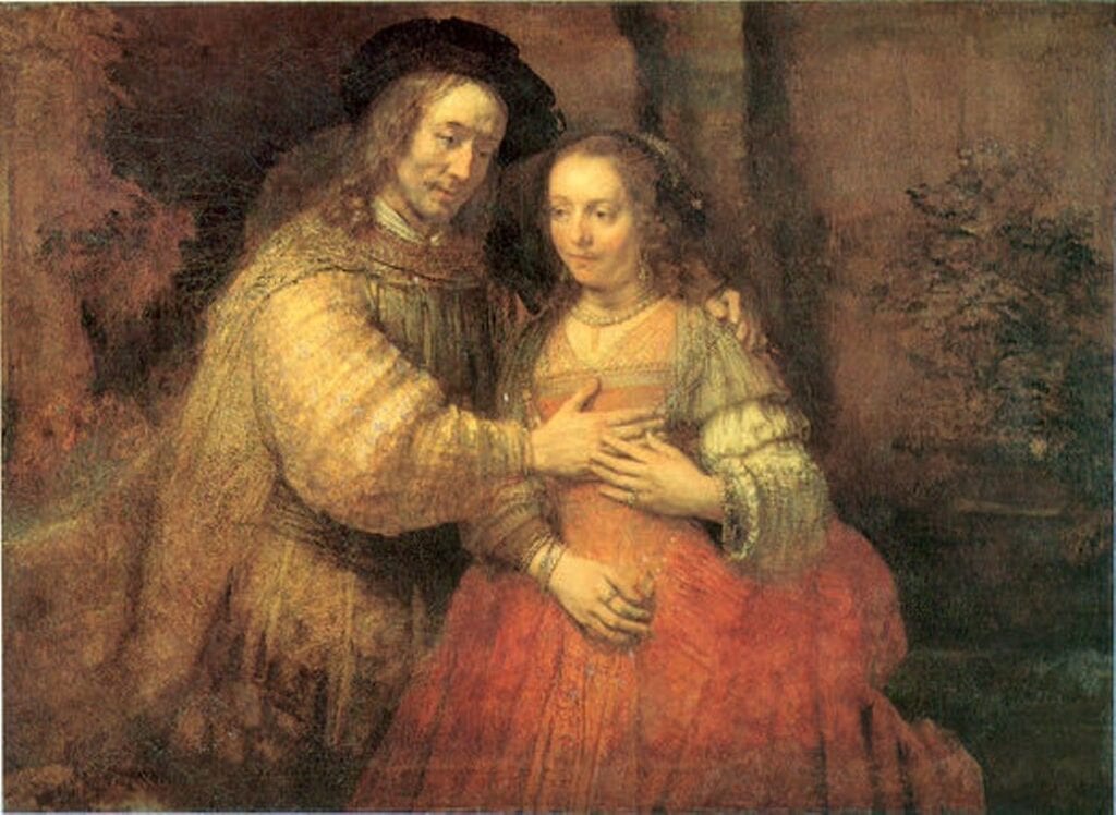 Židovska nevesta, olje na platnu nizozemskega slikarja Rembrandt-a.