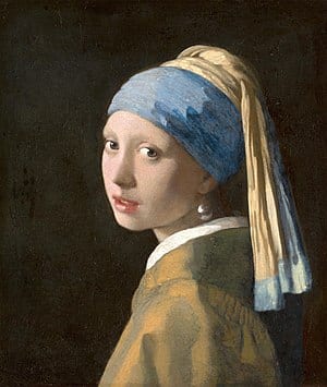 Dekle z bisernim uhanom, olje na platno, Johannes Vermeer.