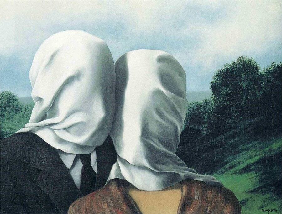 Ljubimca I, olje na platnu belgijskega slikarja Reneja Magritte-a.